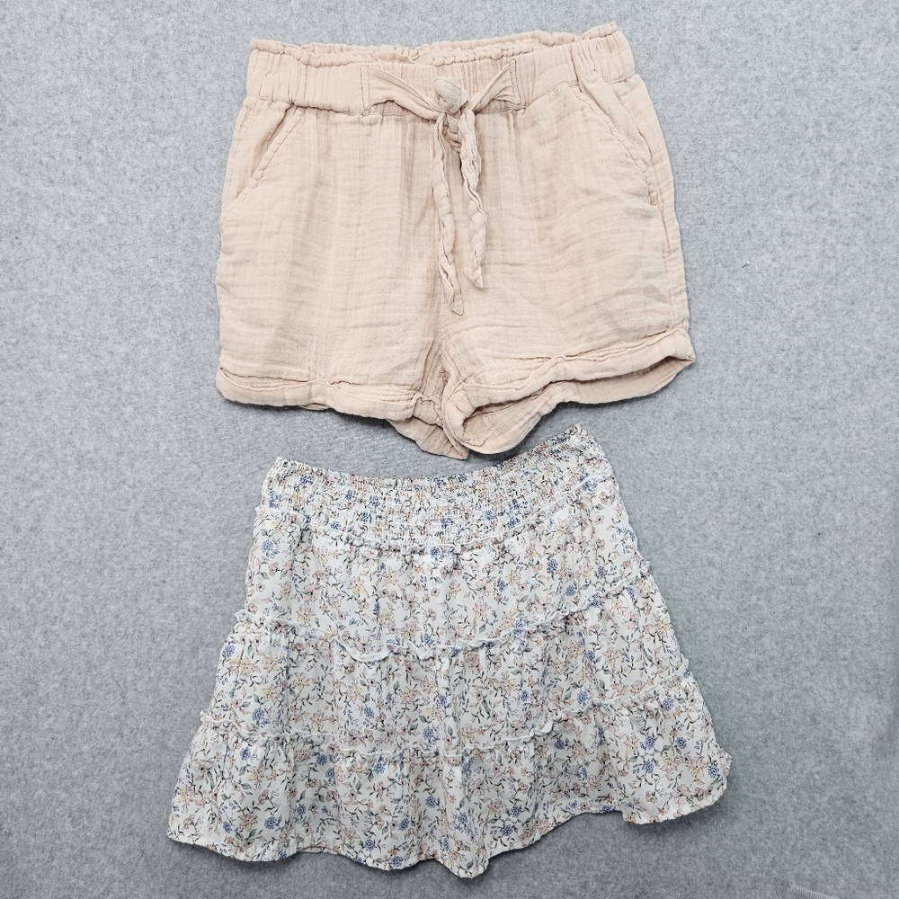 Junior Girls Lot Of 2 Skirt & High Rise Soft Shorts Juniors‎ Small